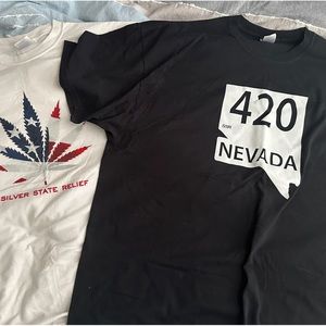 Pair of Silver State Relief 420 Tshirts